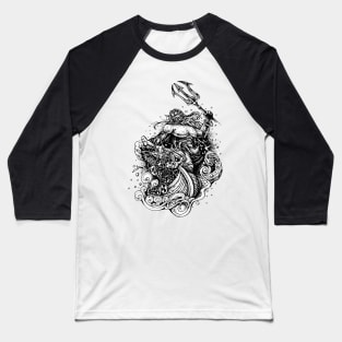 Viking and God Thor Baseball T-Shirt